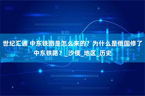 世纪汇通 中东铁路是怎么来的？为什么是俄国修了中东铁路？_沙俄_地区_历史