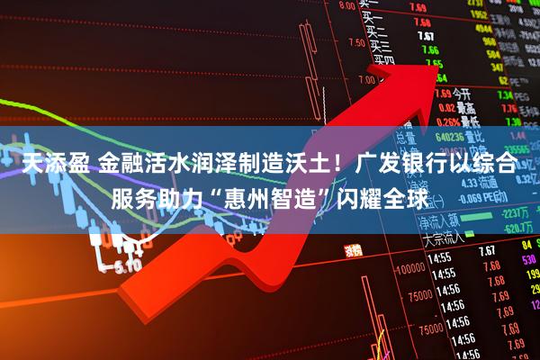 天添盈 金融活水润泽制造沃土！广发银行以综合服务助力“惠州智造”闪耀全球